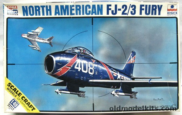 ESCI 1/48 North American Fury FJ-2 or FJ-3 - VMF-451 or VF-154, SC-4042 plastic model kit